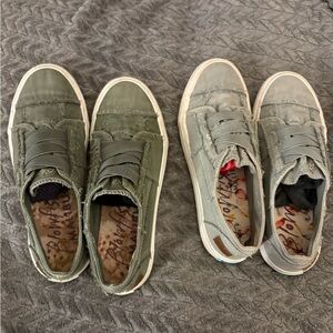 Blowfish Olive Green & Light Gray Slip-On Athletic Sneakers